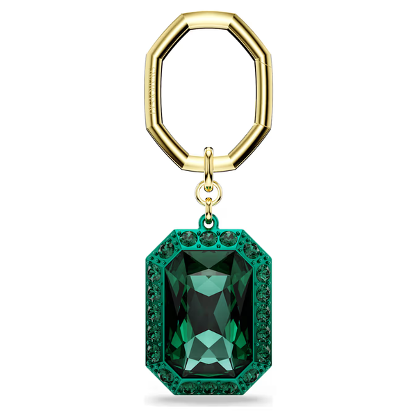 Swarovski Nyolcszög zöld kristály arany színű kulcstartó 5666643