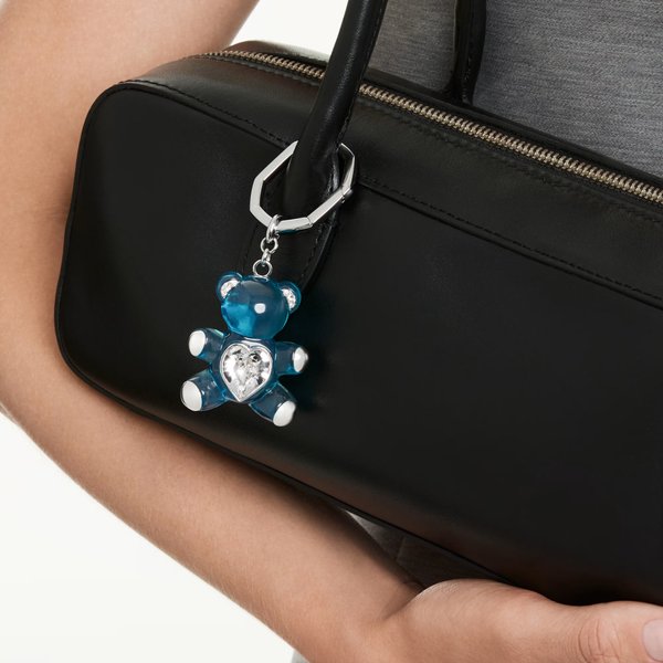 Swarovski Kék Teddy maci kulcstartó kristállyal 5733826