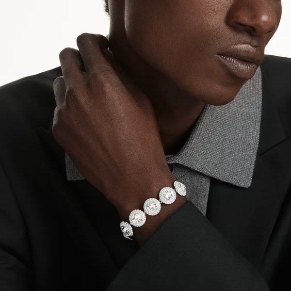 Swarovski Una Angelic ezüst színű karkötő kristályokkal 5735343