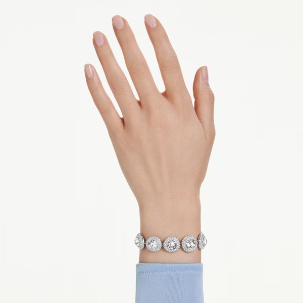 Swarovski Una Angelic ezüst színű karkötő kristályokkal 5735343