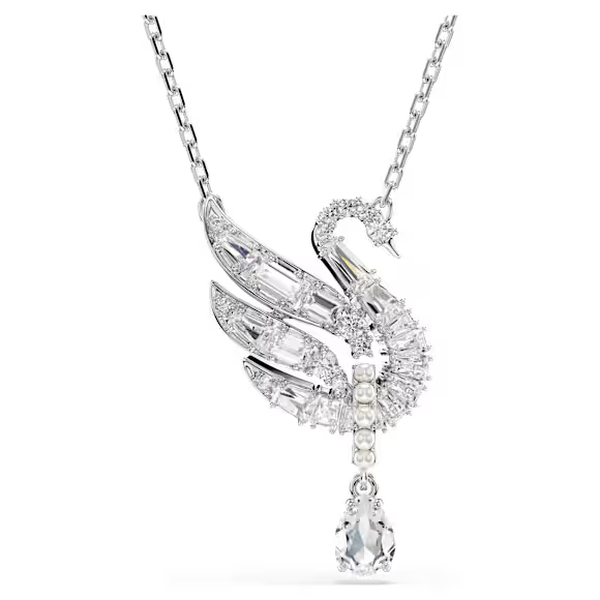 Swarovski Ezüst színű hattyú nyaklánc függő kristállyal 5723387