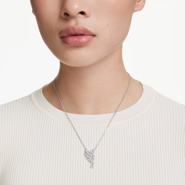 Swarovski Ezüst színű hattyú nyaklánc függő kristállyal 5723387