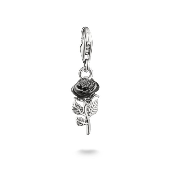Thomas Sabo Wednesday fekete rózsa ezüst charm 2232-664-11