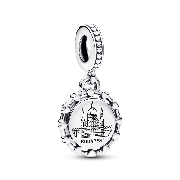 Pandora ékszer Magyar Parlament gravírozható ezüst charm 793928C00_E005