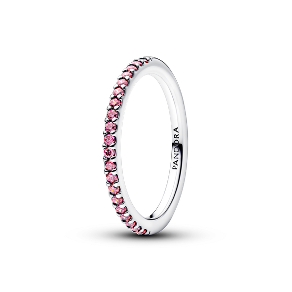 Pandora ékszer Szikrázó rózsaszín köves ezüst gyűrű 