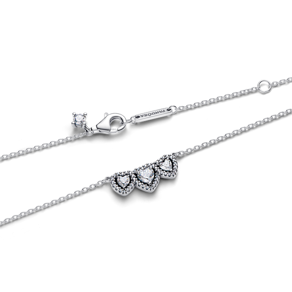 Pandora ékszer Szív trilógia ezüst nyaklánc 394412C01-45