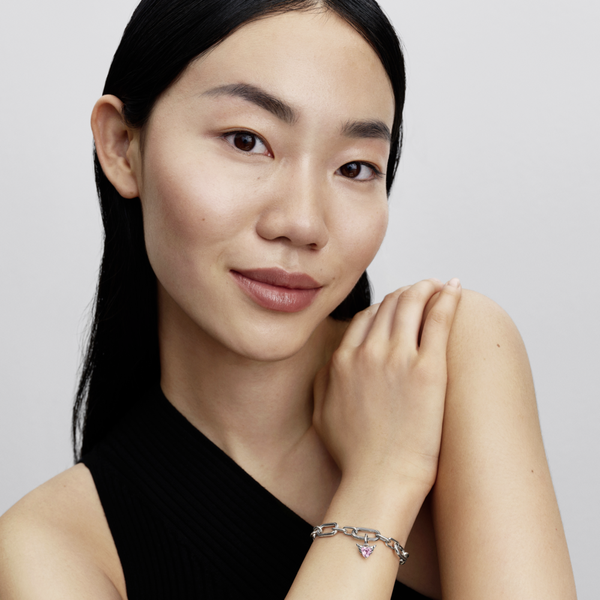 Pandora ékszer ME szárnyas rózsaszín szív mini függő charm 793626C02