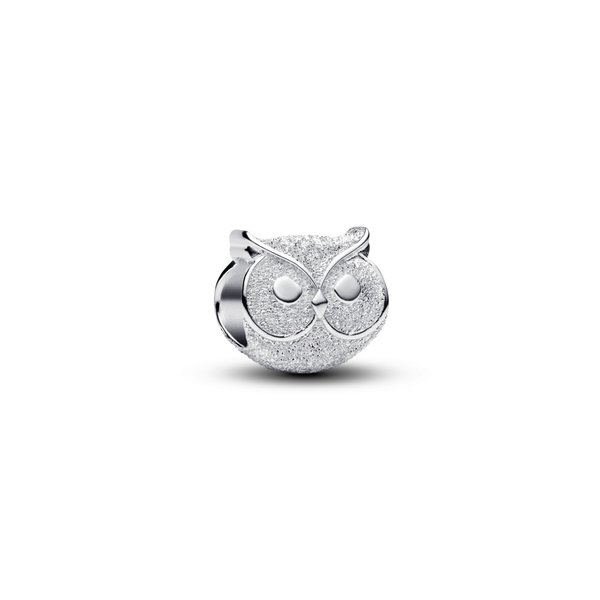 Pandora ékszer Texturált bagoly ezüst mini charm 794525C00