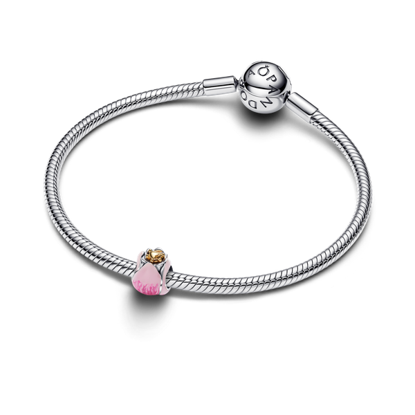 Pandora ékszer Pink tulipán ezüst charm 764352C01