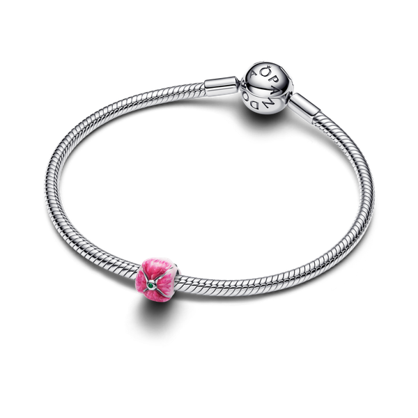 Pandora ékszer Pink tulipán ezüst charm 764352C01