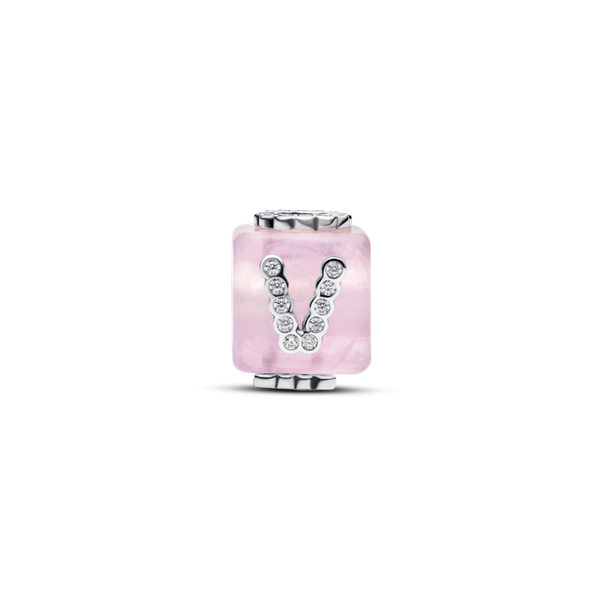Pandora ékszer Pink muránói üveg szerelem kocka charm 794433C01