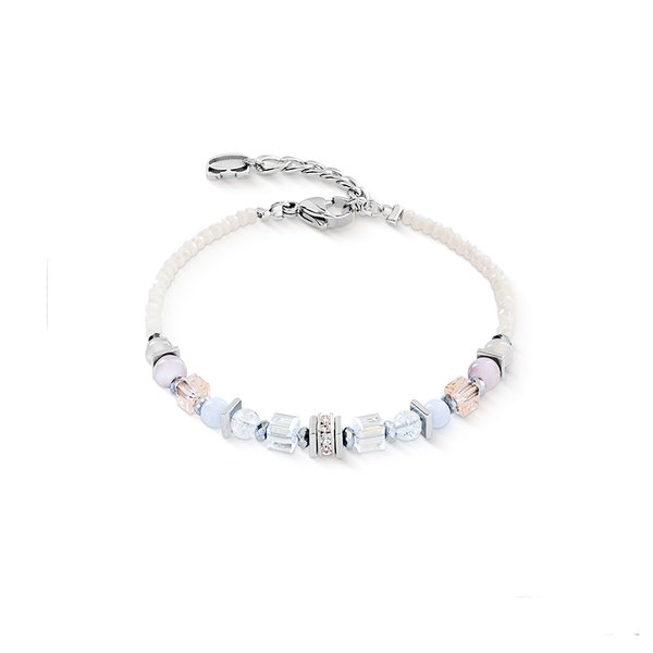 Coeur de Lion Wave cube kék-ezüst karkötő 3023/30-1039