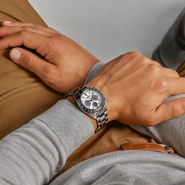 Seiko  Prospex Speedtimer 'Youngtimer' monochrome számlapos solar férfi karóra SSC961P1