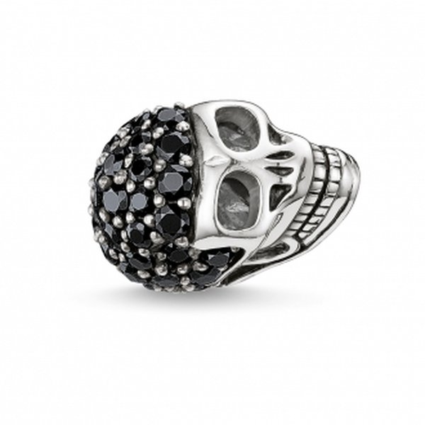Thomas Sabo Pávé koponya ezüst karma gyöngy cirkóniával K0065-051-11