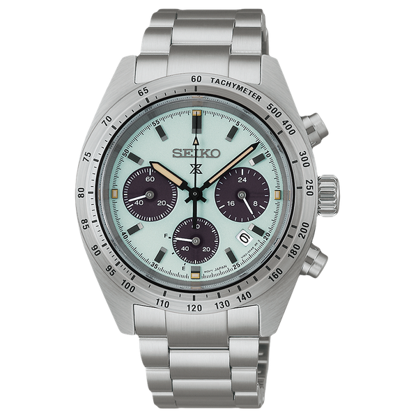 Seiko Prospex Speedtimer 'Youngtimer' mentazöld számlapos solar férfi karóra SSC965P1 