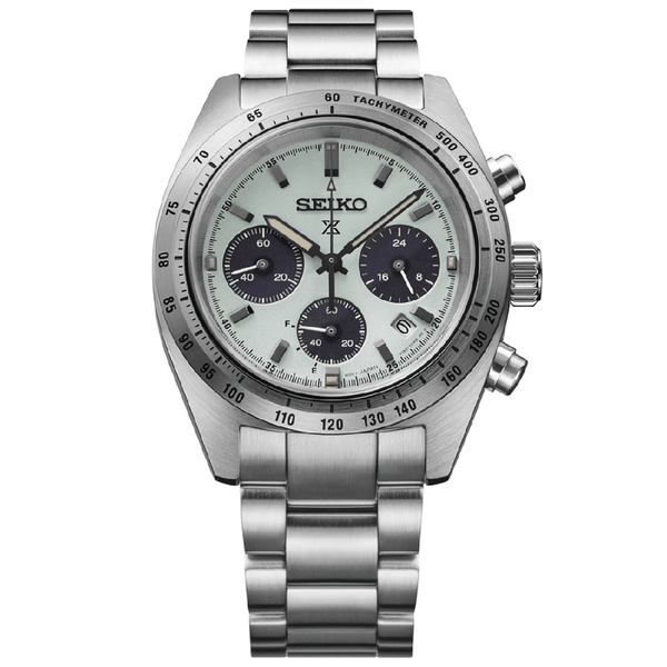 Seiko Prospex Speedtimer 'Youngtimer' mentazöld számlapos solar férfi karóra SSC965P1 