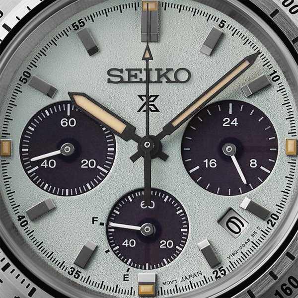 Seiko Prospex Speedtimer 'Youngtimer' mentazöld számlapos solar férfi karóra SSC965P1 