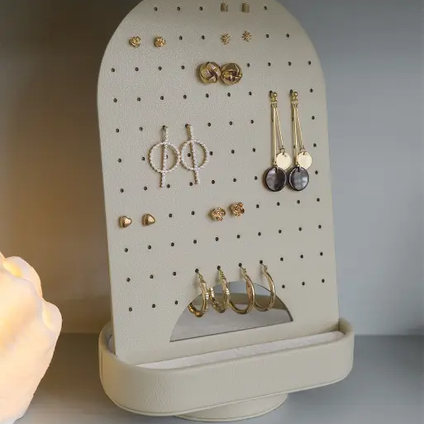 Stackers Lenvászon és drapp fülbevaló tartó 76858