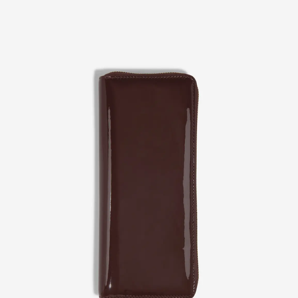 Stackers Bordó lakk patentos utazó ékszertartó 76768