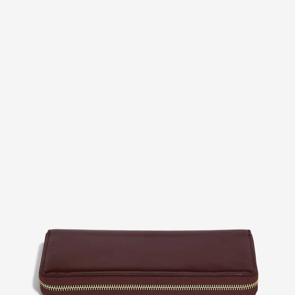 Stackers Bordó lakk patentos utazó ékszertartó 76768