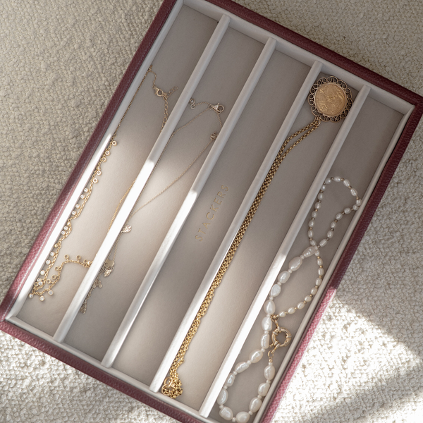 Stackers Bordó classic 5 fakkos ékszertálca 76869