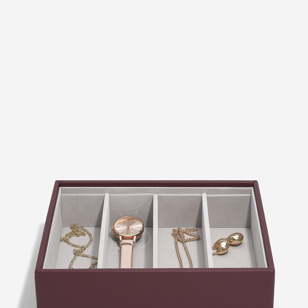 Stackers Bordó classic mély 4 fakkos ékszertálca 76868