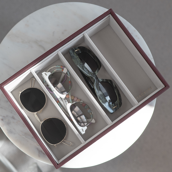 Stackers Bordó classic mély 4 fakkos ékszertálca 76868