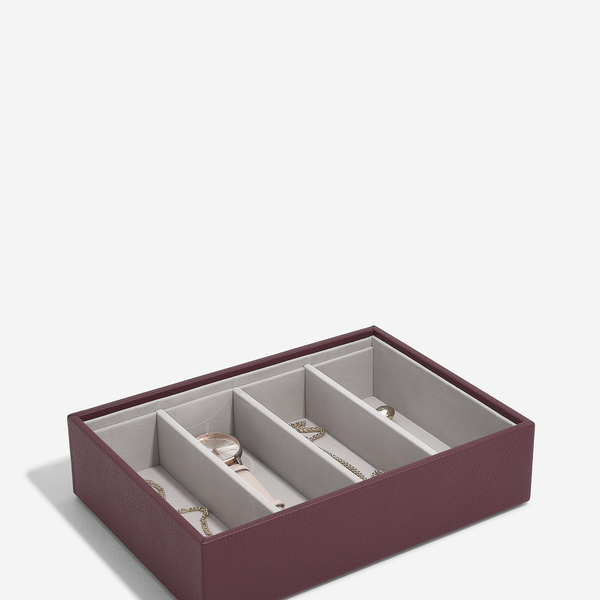 Stackers Bordó classic mély 4 fakkos ékszertálca 76868