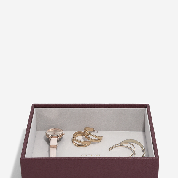 Stackers Bordó classic mély 1 fakkos ékszertálca 76867