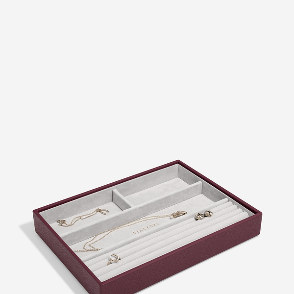 Stackers Bordó classic 4 fakkos ékszertálca 76866