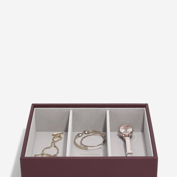 Stackers Bordó classic mély 3 fakkos ékszertálca 76865