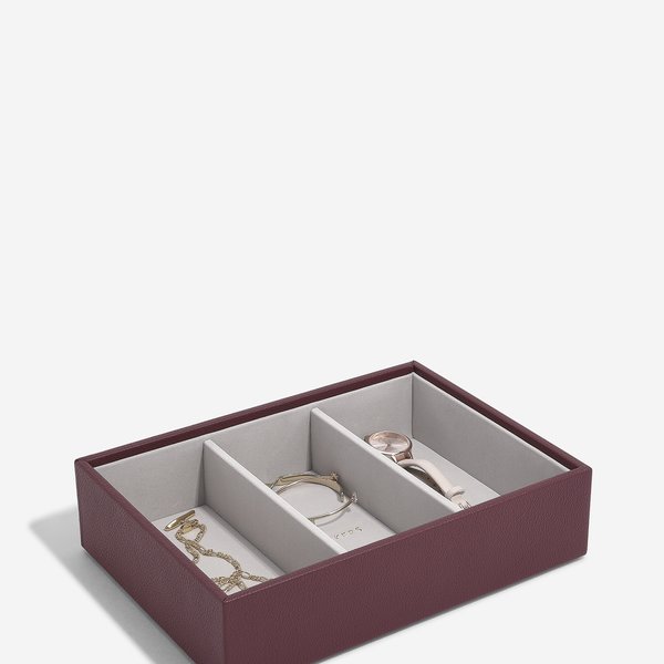 Stackers Bordó classic mély 3 fakkos ékszertálca 76865