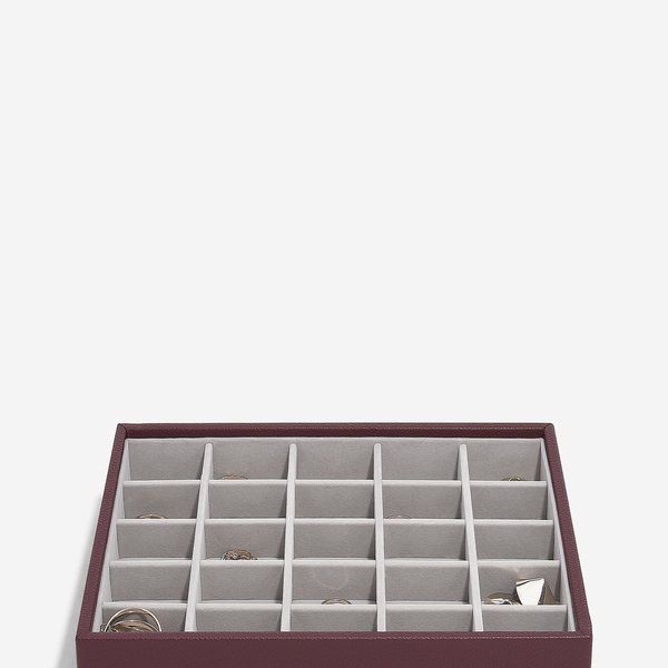 Stackers Bordó classic 25 fakkos ékszertálca 76864