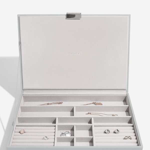 Stackers Szürke pebble supersize fedeles ékszerdoboz 74504