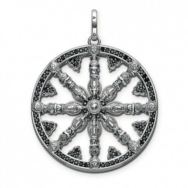 Thomas Sabo Karma kerék ezüst medál fekete cirkóniával PE668-051-11