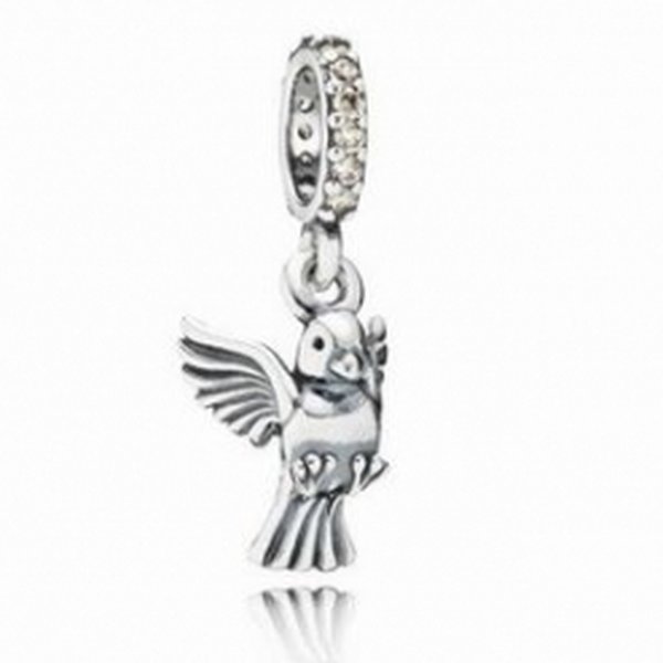 Pandora ékszer Békegalamb ezüst charm cirkóniával 791394CCZ