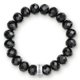 Thomas Sabo Ezüst obszidián gumis karkötő  