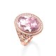 Thomas Sabo 18K rosé arannyal bevont ovális ezüst gyűrű szintetikus korunddal cirkóniával TR2022-633-9-58