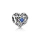 Pandora ékszer Születésköves szív december ezüst charm 791784NLB