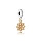 Pandora ékszer Csipkevirág függő 14K arany ezüst charm  791757CZ