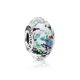 Pandora ékszer Zöld batikmintás fazettált muránói üveg charm 791610