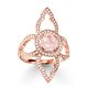 Thomas Sabo Fatima kertje 18K rosé arannyal bevont ezüst gyűrű cirkóniával rózsakvarccal TR2067-417-9-54