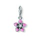 Thomas Sabo Pink virág ezüst charm tűzzománccal cirkóniával 1354-041-9