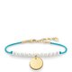 Thomas Sabo Tenyésztett gyöngy karkötő arany lappal - Love Bridge LBA0083-900-14