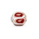 Thomas Sabo Piros bézs fehér üveg karma gyöngy K0252-017-19