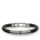 Thomas Sabo Bőr karkötő fekete kereszttel 