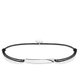 Thomas Sabo Fekete textil karkötő gravírozható ezüst lappal LS012-173-11-L20