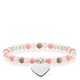 Thomas Sabo Rózsaszín fehér karkötő gravírozható szívvel 