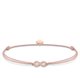 Thomas Sabo Drap textil karkötő rozé végtelennel LS032-898-19-L20
