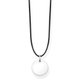 Thomas Sabo Fekete textil choker gravírozható ezüst lappal LSKE001-173-11-L80
